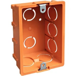 CAJA DISTRIBUCION ELECTRICA OREJA METALICA 16MM gris/naranja