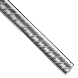 FIERRO ESTRIADO 8MM  (2.37 kg/barra)