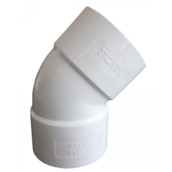 CODO CANALETA 80X45° BLANCO HOFFENS