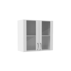 MUEBLE MURAL C/VIDRIO 80X32X60CM BLANCO
