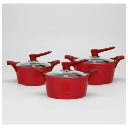 BATERIA 6 PIEZAS ROJA BOHLIER