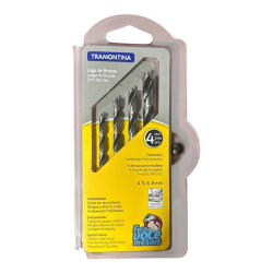 JUEGO BROCA MADERA 4 PZS (4-5-6-8) TRAMONTINA